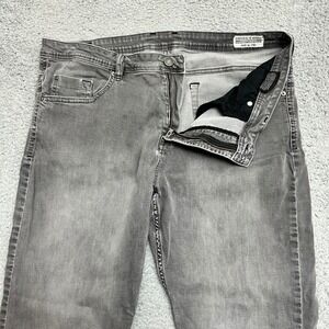 Buffalo David Bitton Jeans Mens 40x30 Gray Driven-X Basic Straight Stretch Denim